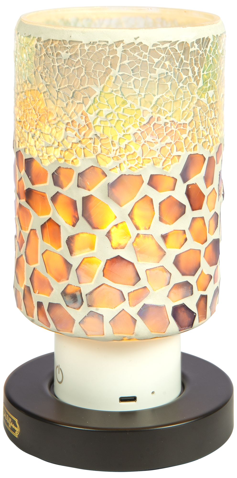 Image 5 Dale Tiffany 8.5" Tall Alps Purple Uplight Cordless Mosaic Accent Lamp more views