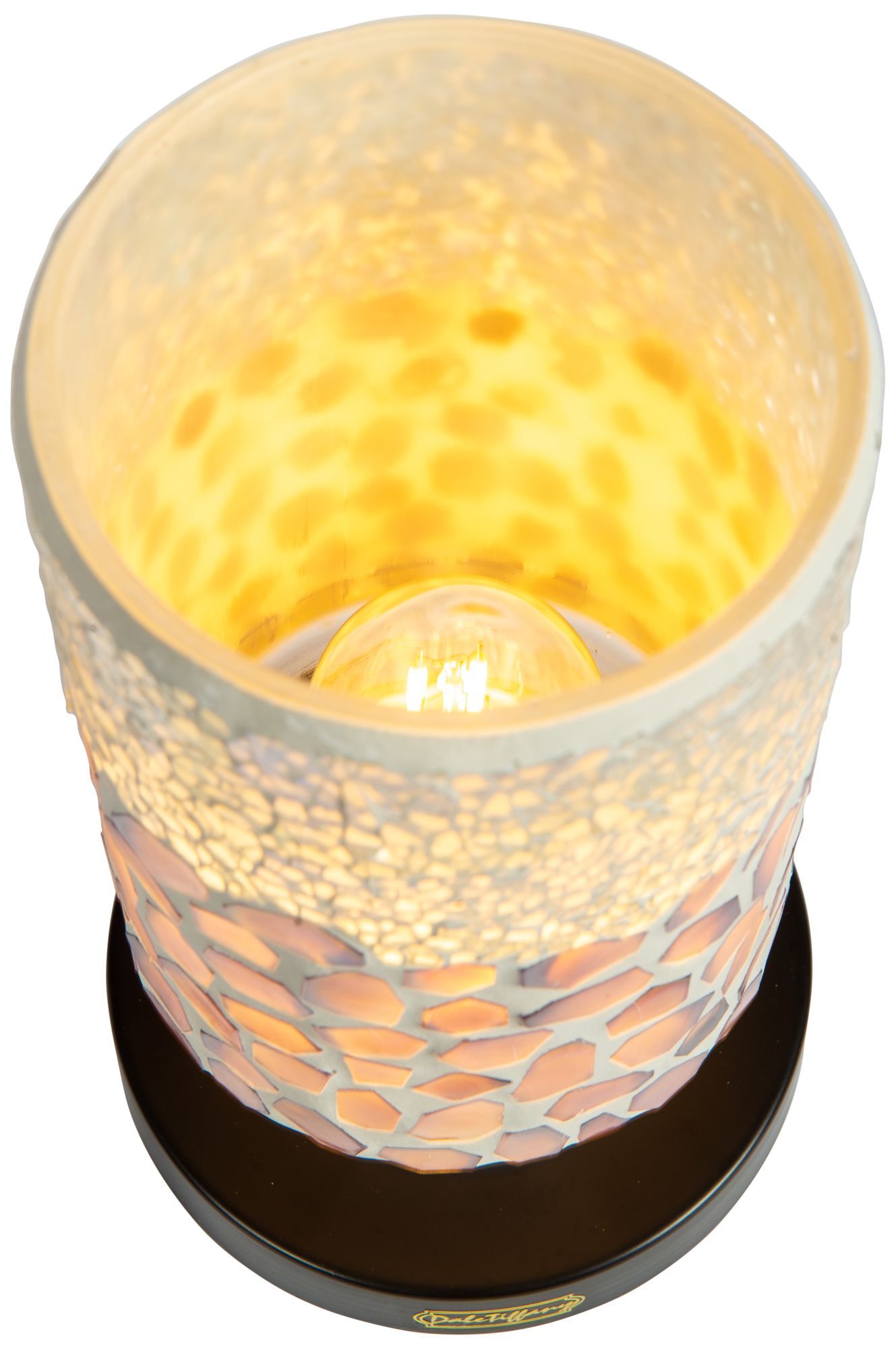 Image 6 Dale Tiffany 8.5" Tall Alps Purple Uplight Cordless Mosaic Accent Lamp more views