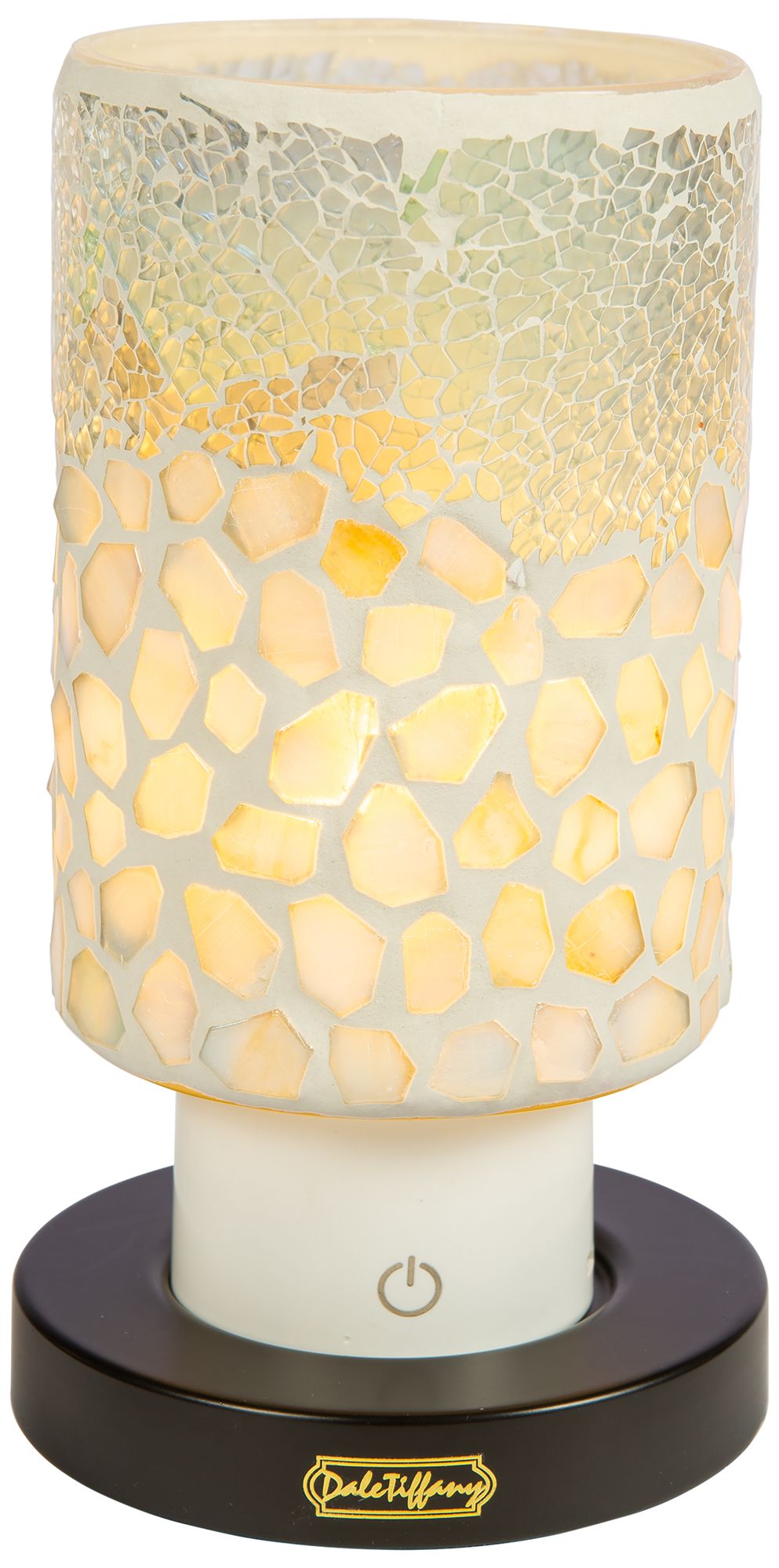 Image 2 Dale Tiffany 8.5" Tall Alps White Uplight Cordless Mosaic Accent Lamp