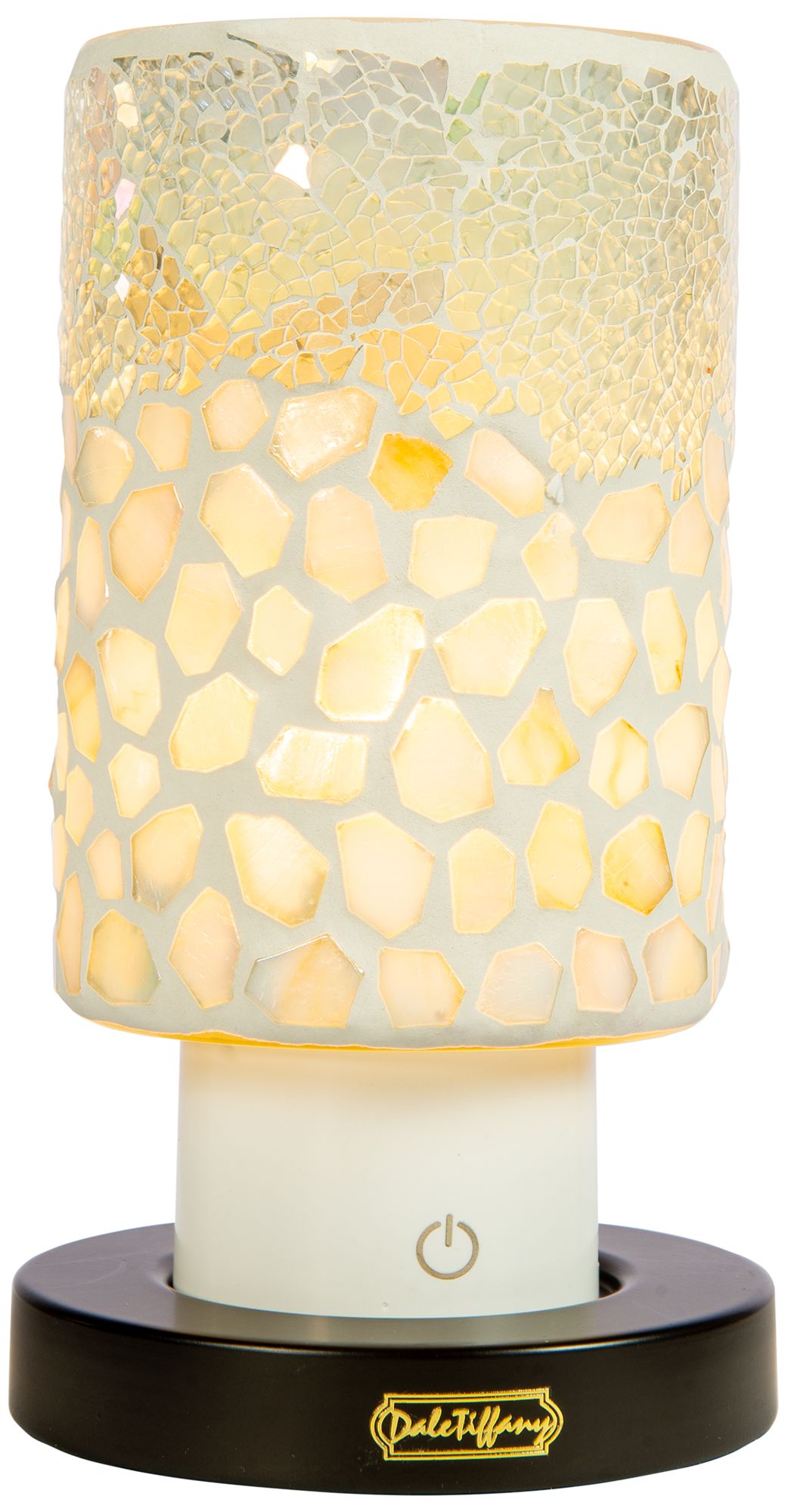 Image 4 Dale Tiffany 8.5" Tall Alps White Uplight Cordless Mosaic Accent Lamp more views