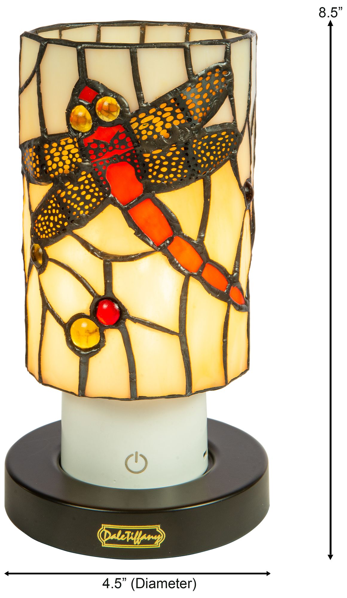 Image 3 Dale Tiffany 8.5" Tall Damselfly Cordless Rechargeable Tiffany Accent more views