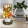1_Dale Tiffany 8.5" Tall Hummingbird Cordless Rechargeable Tiffany Lamp