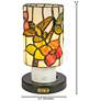 3_Dale Tiffany 8.5" Tall Hummingbird Cordless Rechargeable Tiffany Lamp more views