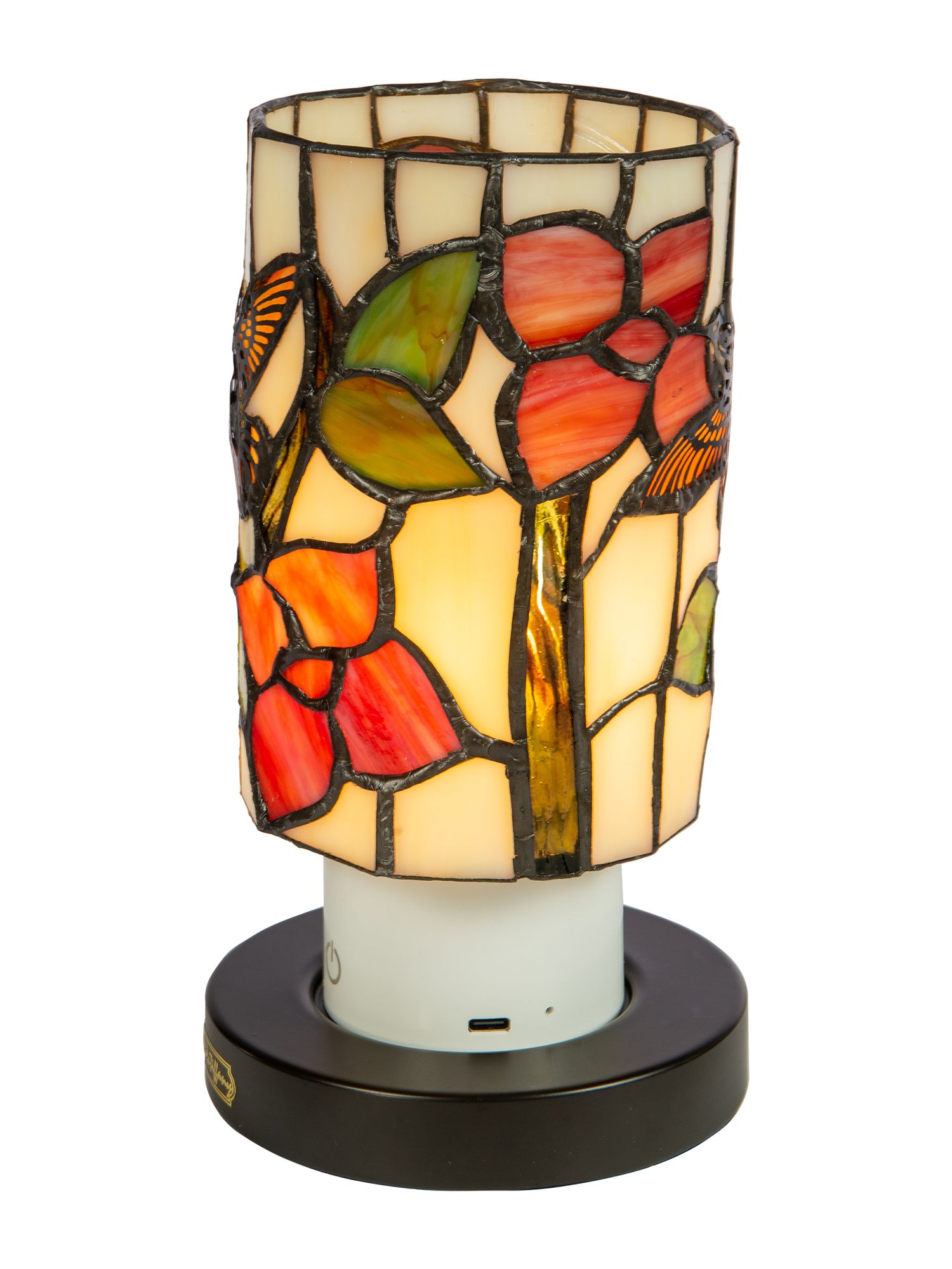 Image 5 Dale Tiffany 8.5" Tall Hummingbird Cordless Rechargeable Tiffany Lamp more views