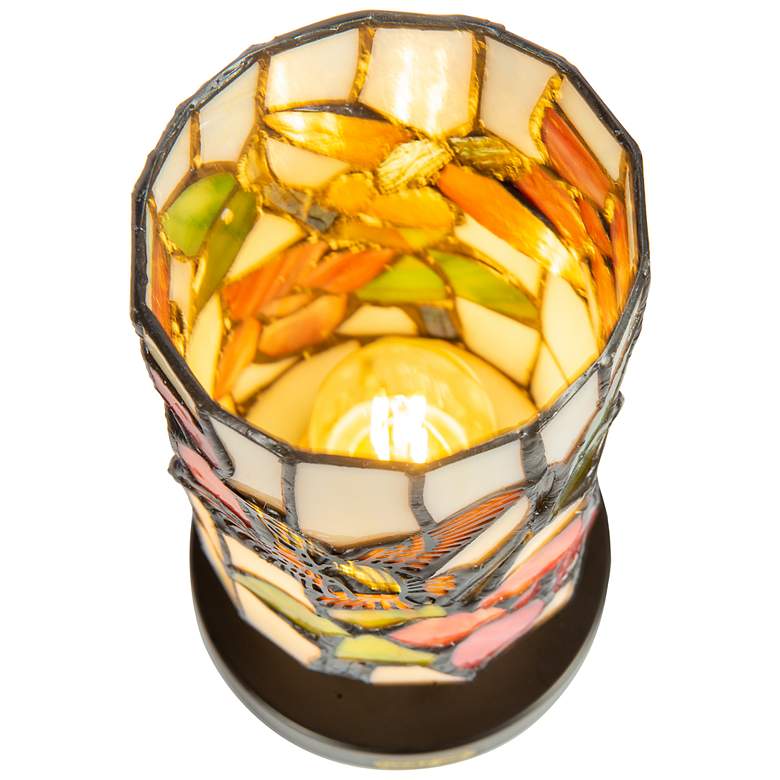 Image 6 Dale Tiffany 8.5" Tall Hummingbird Cordless Rechargeable Tiffany Lamp more views