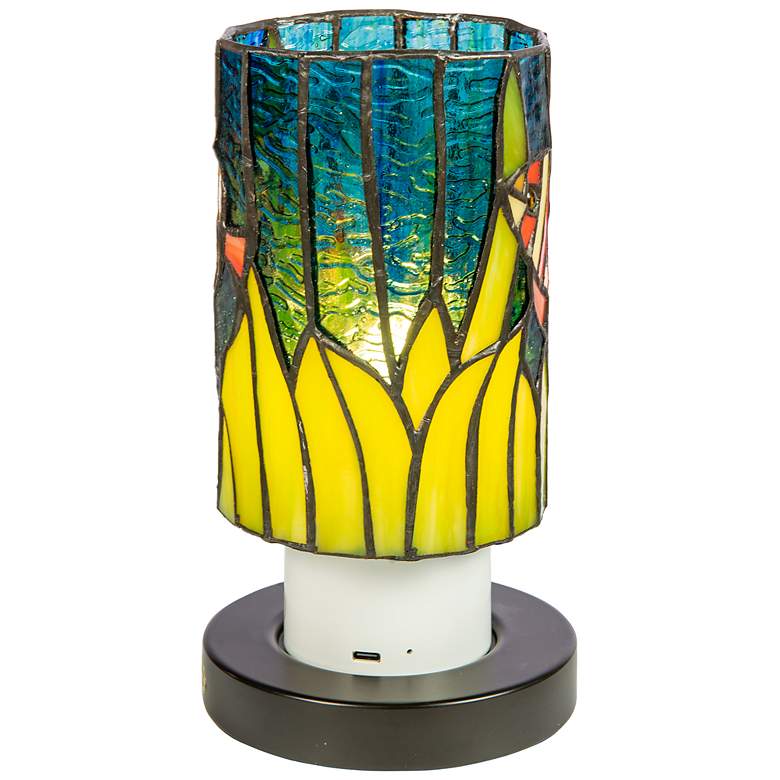 Image 5 Dale Tiffany 8.5" Tall Angelfish Cordless Rechargeable Tiffany Accent Lamp more views