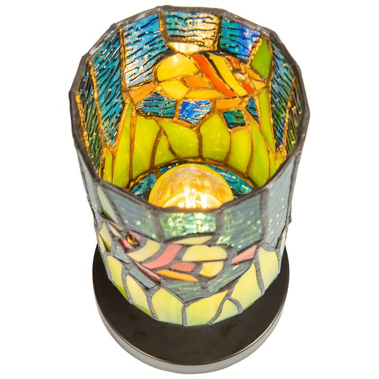 Image 6 Dale Tiffany 8.5" Tall Angelfish Cordless Rechargeable Tiffany Accent Lamp more views