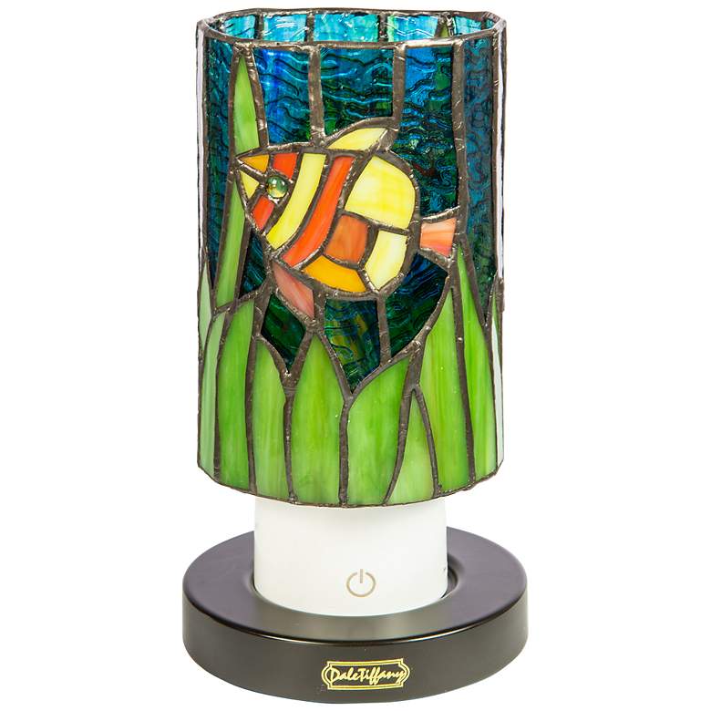 Image 7 Dale Tiffany 8.5" Tall Angelfish Cordless Rechargeable Tiffany Accent Lamp more views