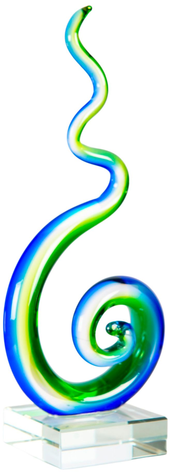 Image 4 Dale Tiffany 8.5" Tall Coastal Whirl Handcrafted Art Glass Sculpture more views