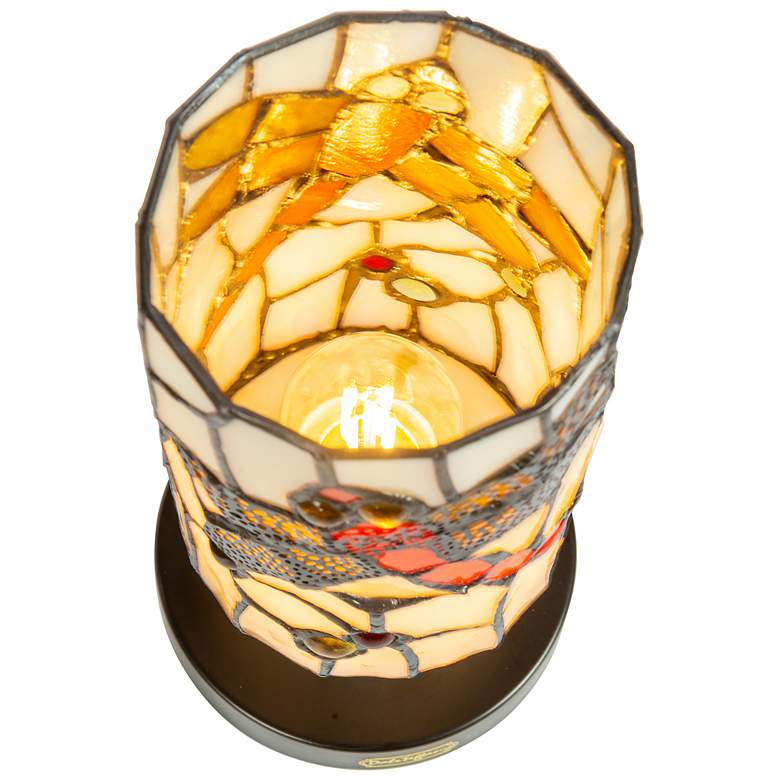 Image 5 Dale Tiffany 8.5" Tall Damselfly Cordless Rechargeable Tiffany Accent Lamp more views