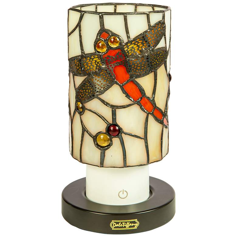 Image 6 Dale Tiffany 8.5" Tall Damselfly Cordless Rechargeable Tiffany Accent Lamp more views