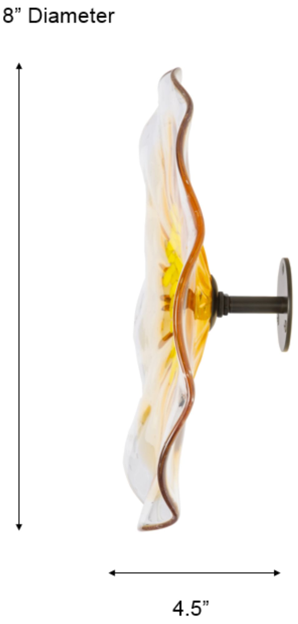 Image 3 Dale Tiffany 8" Ribera Hand Blown Art Gl more views