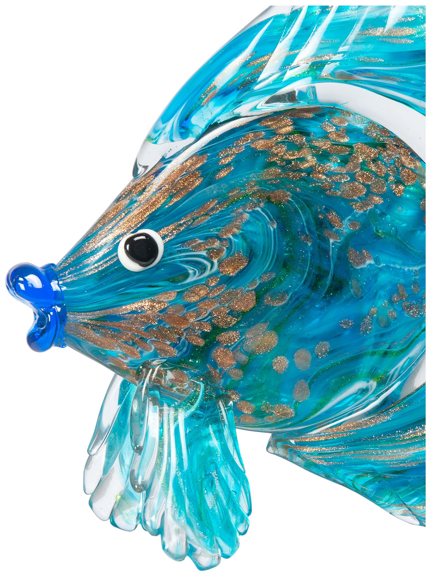Image 4 Dale Tiffany 9.5" Tall Railay Fish Handcrafted Art Glass Figurine more views