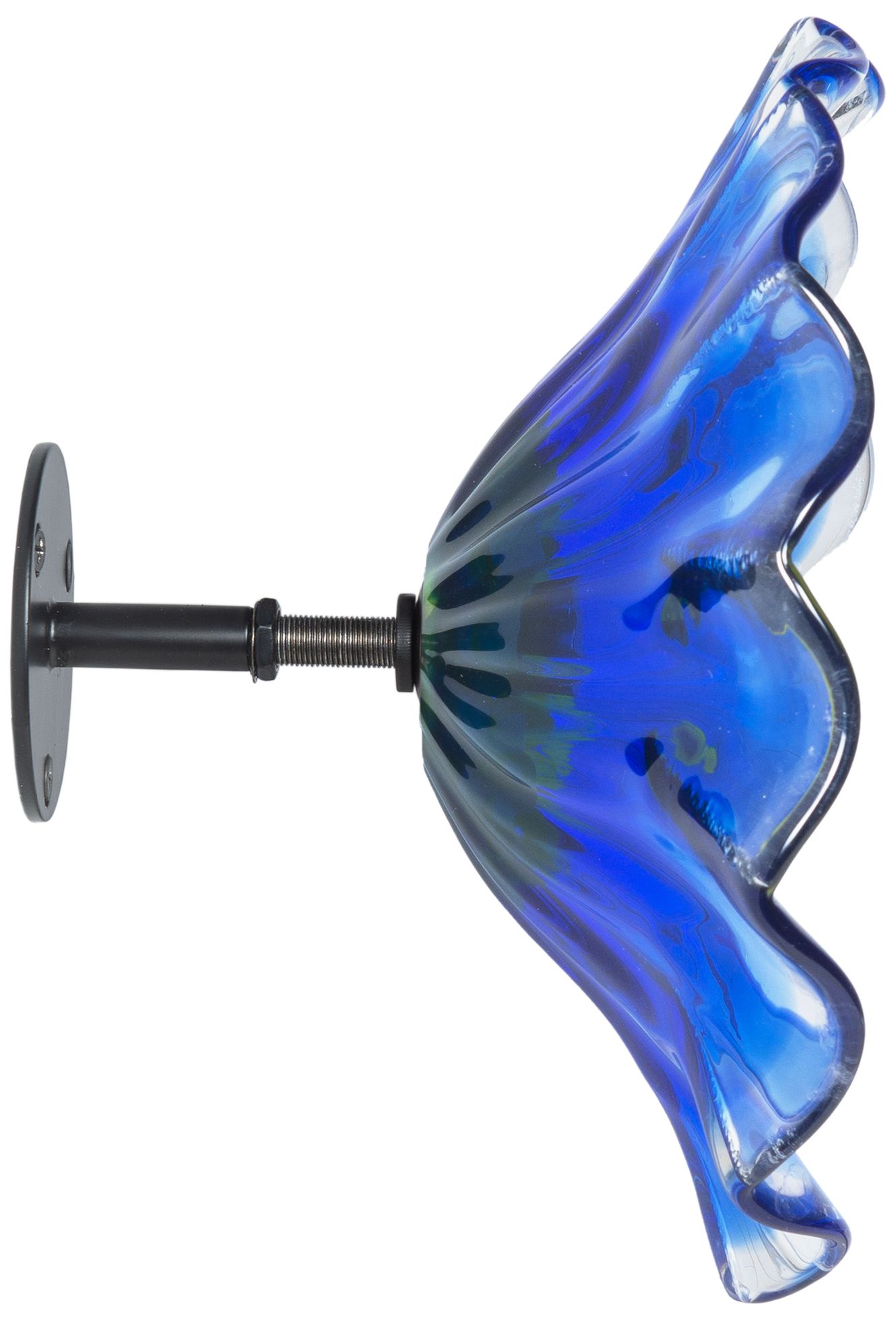 Image 4 Dale Tiffany 9" Fiore Bloom Blue Hand Blown Art Glass Wall Decor more views