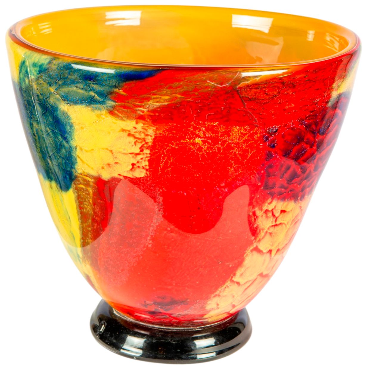 Image 5 Dale Tiffany 9" Tall Autumn Medley Hand Blown Art Glass Vase more views