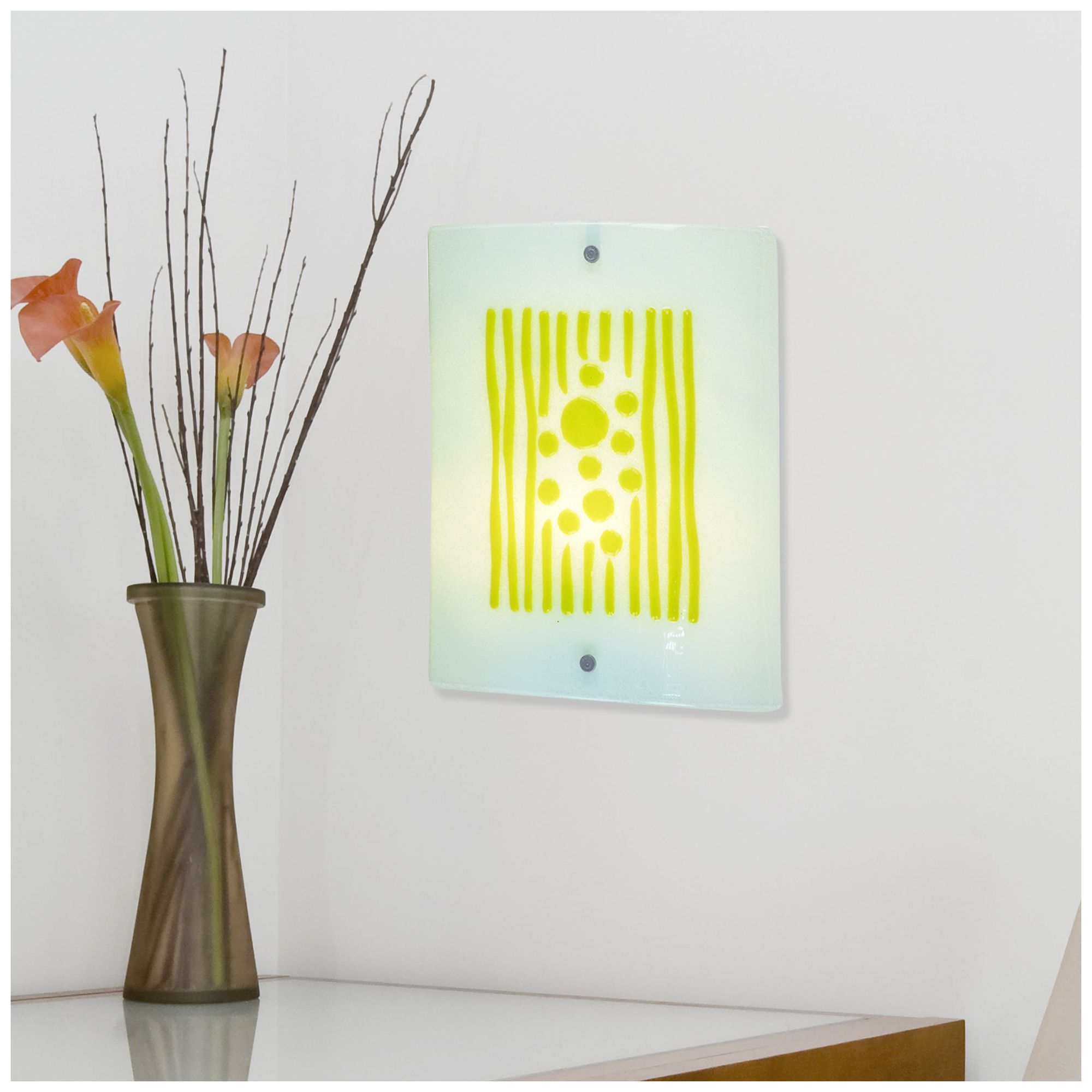 Image 2 Dale Tiffany 9" Wide Lennon Fused Glass Wall Sconce with Built-In LED Bulb more views