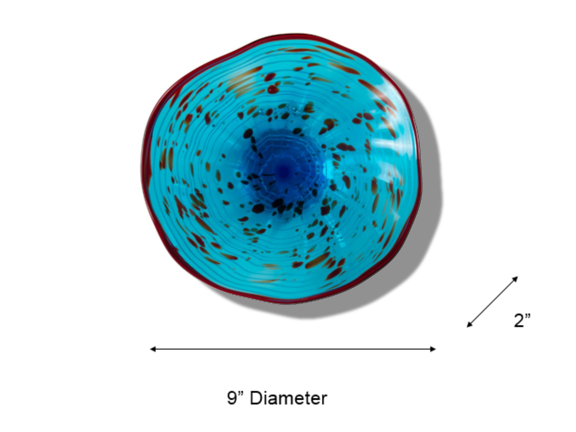 Image 3 Dale Tiffany 9" Wrightwood Blue Hand Blown Art Glass Wall Decor more views