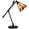 Dale Tiffany Adjustable Height Tiffany Leaf Art Glass Desk Lamp