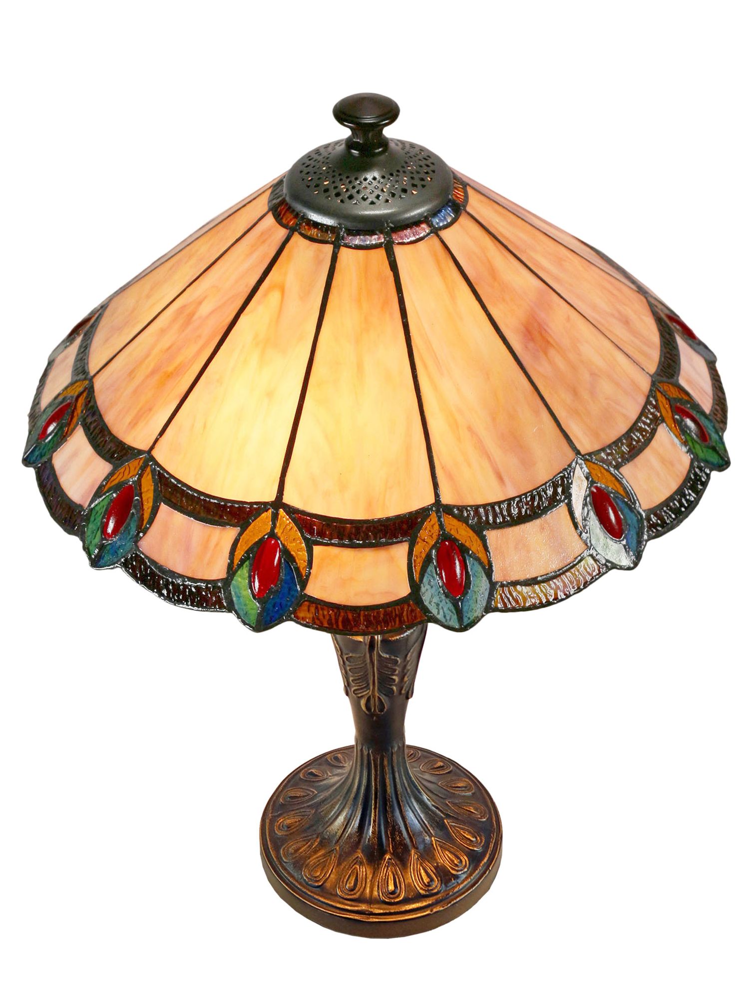 Image 4 Dale Tiffany Aldridge Peacock Antique Bronze Table Lamp more views