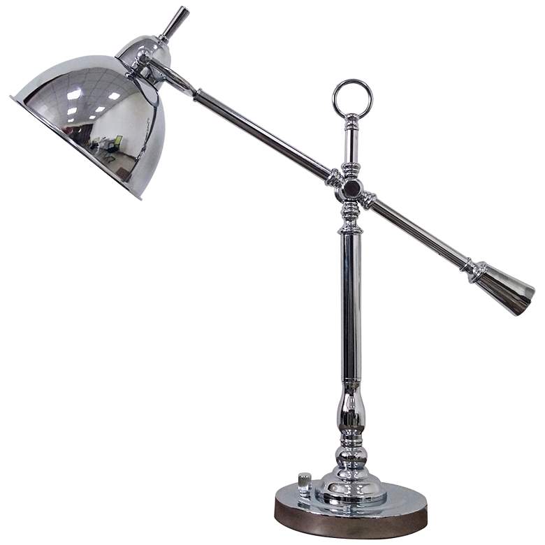 Image 1 Dale Tiffany Belle Chrome Adjustable Modern LED Desk Lamp