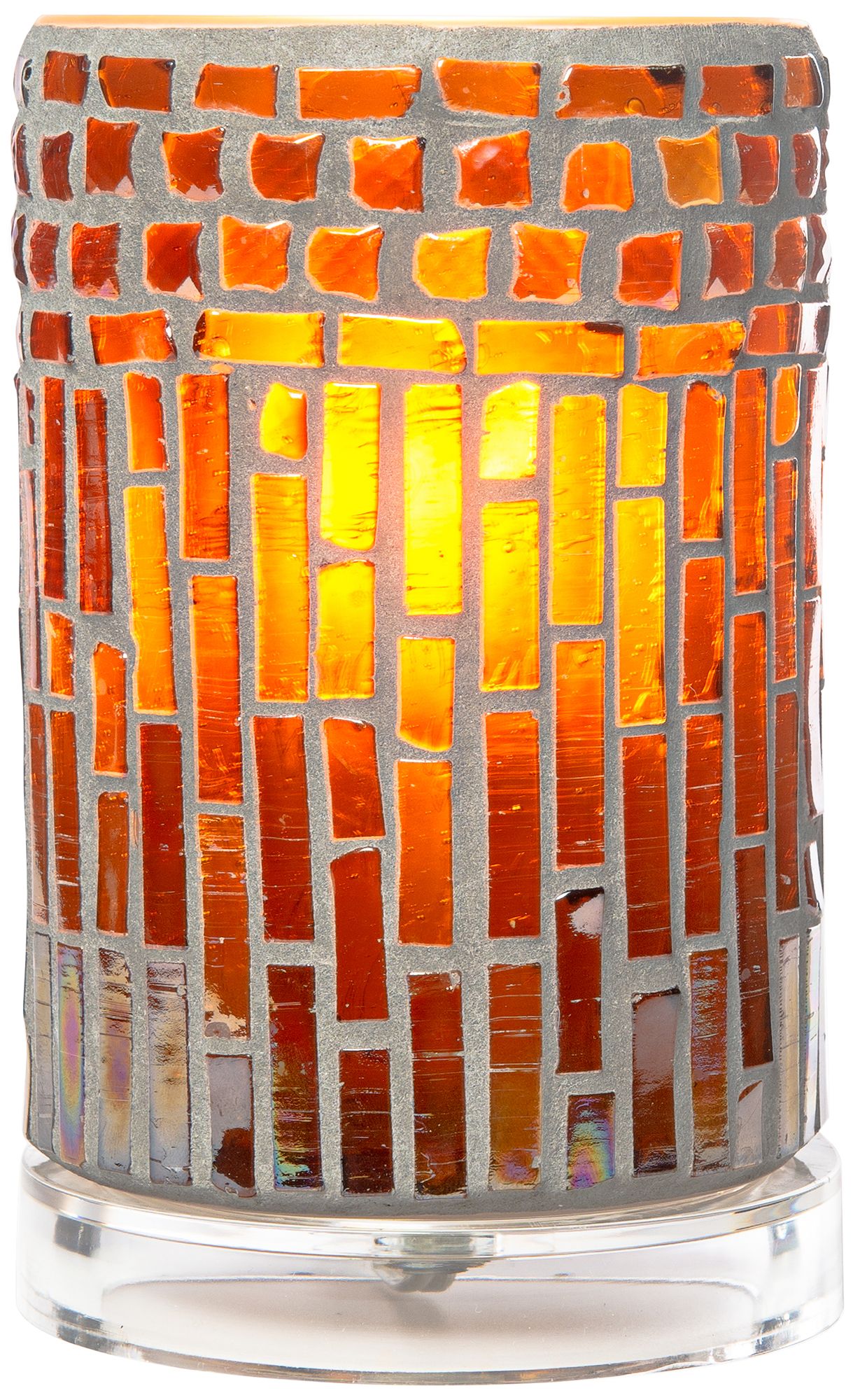 Image 2 Dale Tiffany Calico 6 3/4" High Mosaic Art Glass Accent Lamp