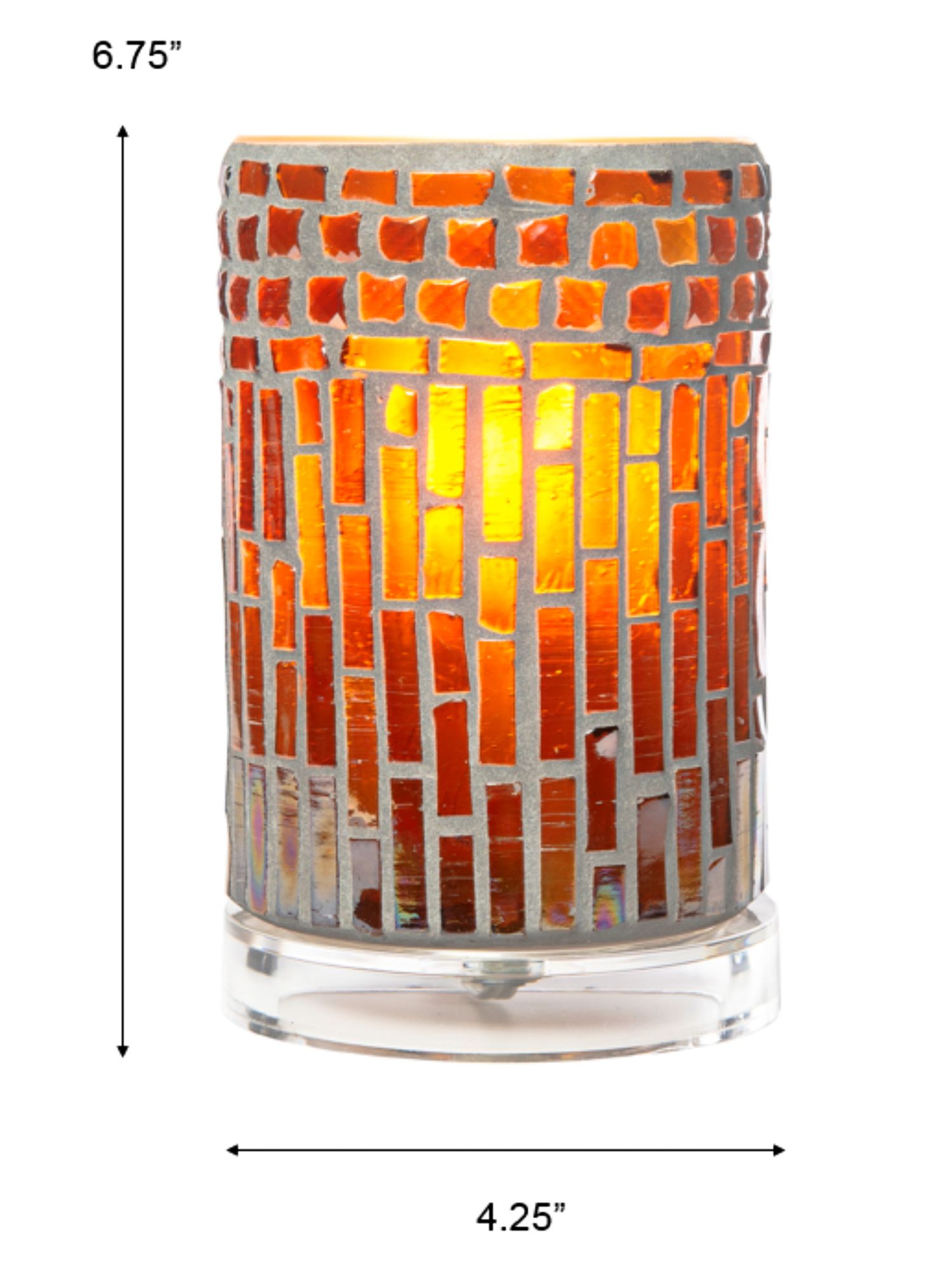 Image 5 Dale Tiffany Calico 6 3/4" High Mosaic Art Glass Accent Lamp more views