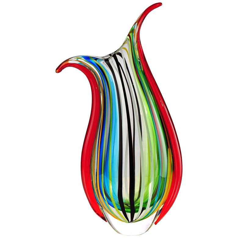 Image 1 Dale Tiffany Cambay Multi-Color 16 1/2 inchH Art Glass Vase