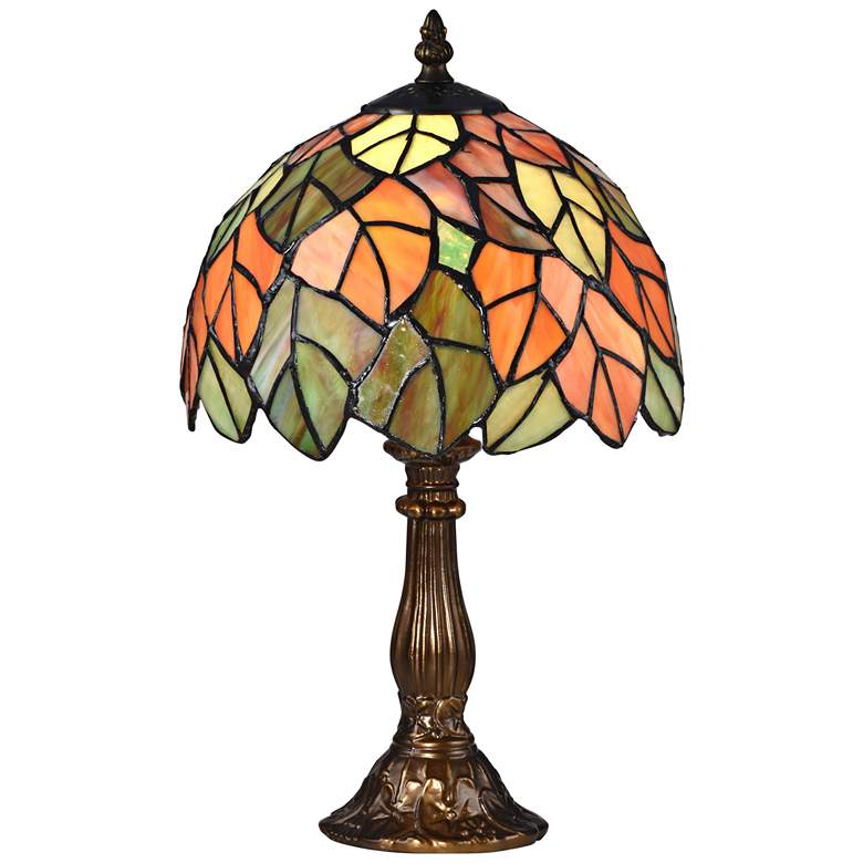 Image 2 Dale Tiffany Cape Reinga 15" High Bronze Tiffany-Style Accent Lamp