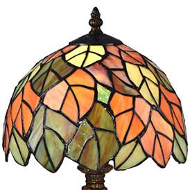 Image4 of Dale Tiffany Cape Reinga 15" High Bronze Tiffany-Style Accent Lamp more views