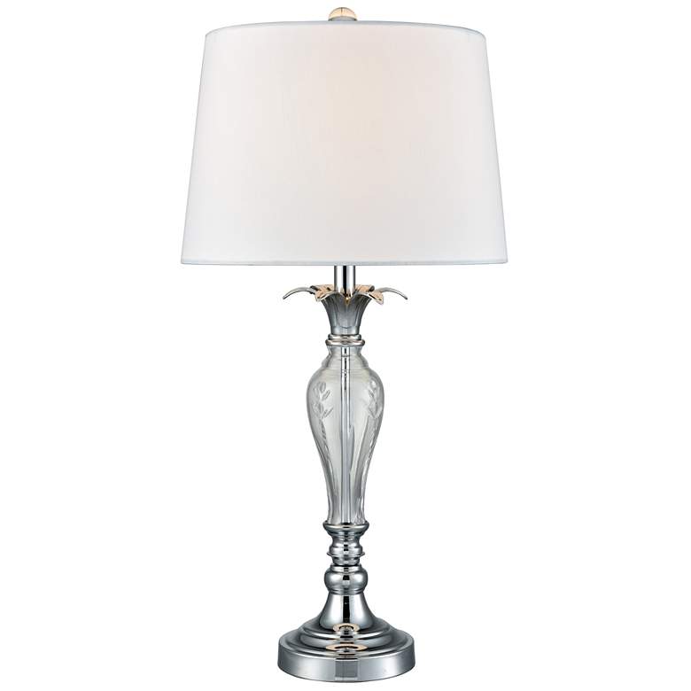 Image 1 Dale Tiffany Charlotte 27 inch Traditional Glass Crystal Table Lamp
