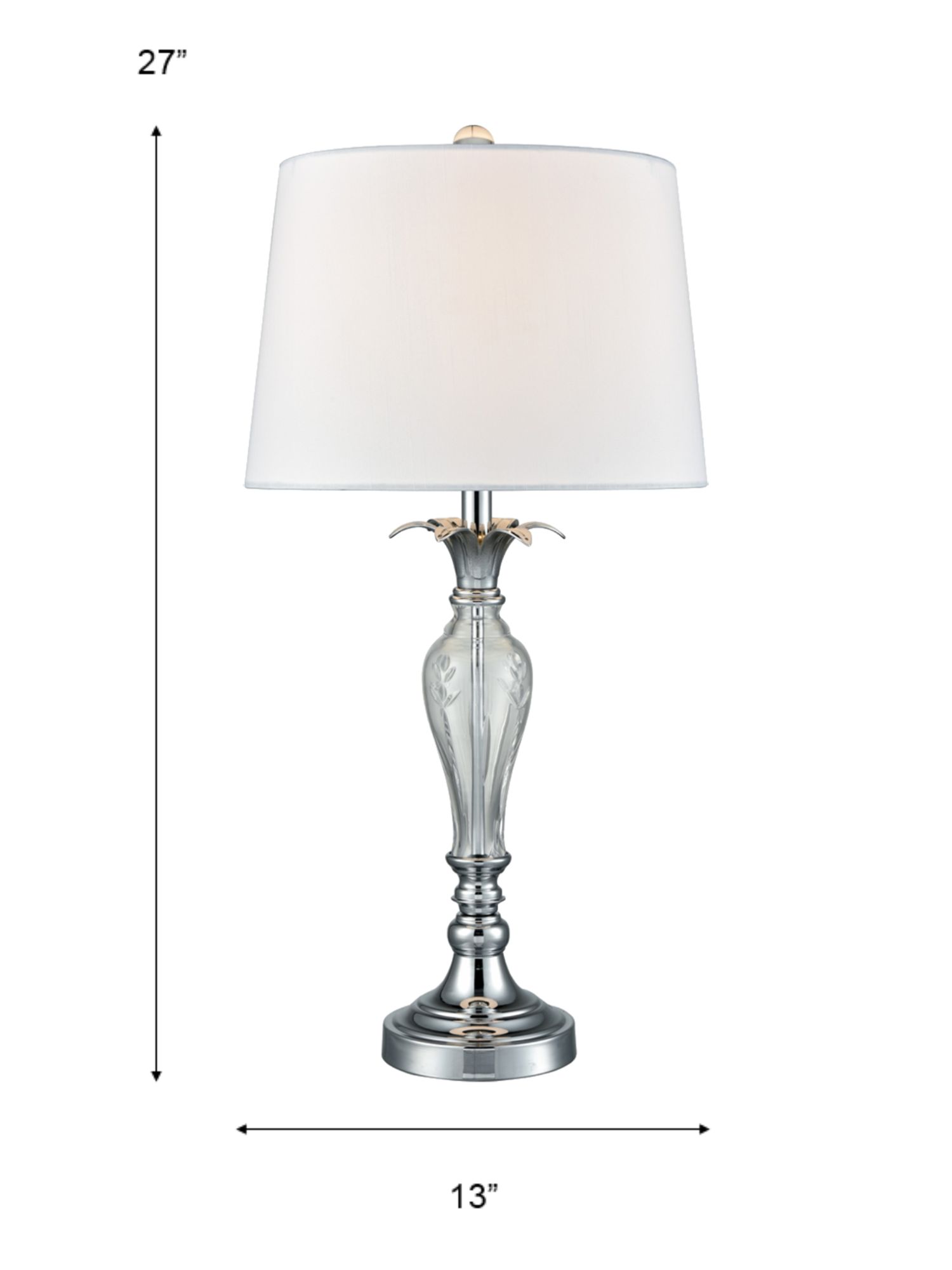 Image 3 Dale Tiffany Charlotte 27" Traditional Glass Crystal Table Lamp more views