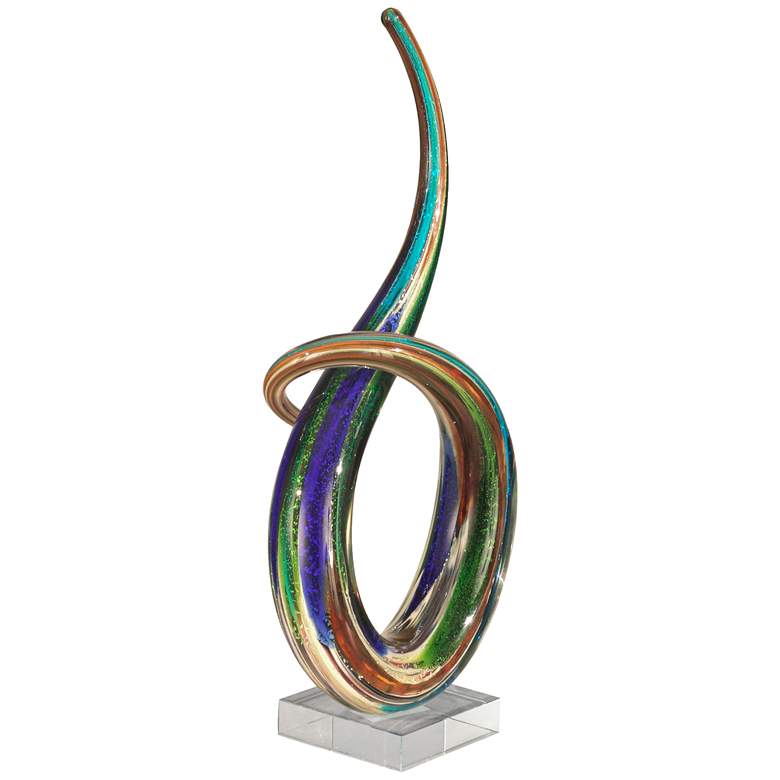 Image 1 Dale Tiffany Cieza 14 1/2"H Multi-Color Art Glass Sculpture