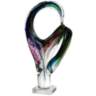 Dale Tiffany Contorted 15"H Multi-Color Art Glass Sculpture