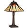 Dale Tiffany Cooper 13 3/4" Hand-Rolled Art Glass Accent Lamp