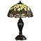 Dale Tiffany Corrall Dragonfly Cream Art Glass Table Lamp