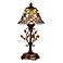 Dale Tiffany Crystal Jewel Peony Art Glass Accent Lamp