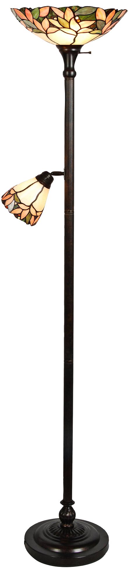 Dale Tiffany Crystal Leaf Golden Sand Floor Lamp 14E17 Lamps Plus