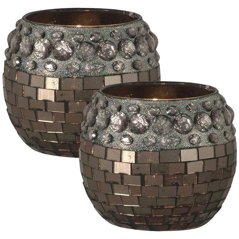 Image 1 Dale Tiffany Egyptian Hazelnut Votive Candle Holder Set of 2