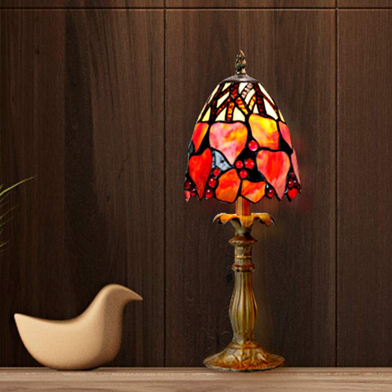 Image 2 Dale Tiffany Estelle 13"H Antique Bronze Accent Table Lamp