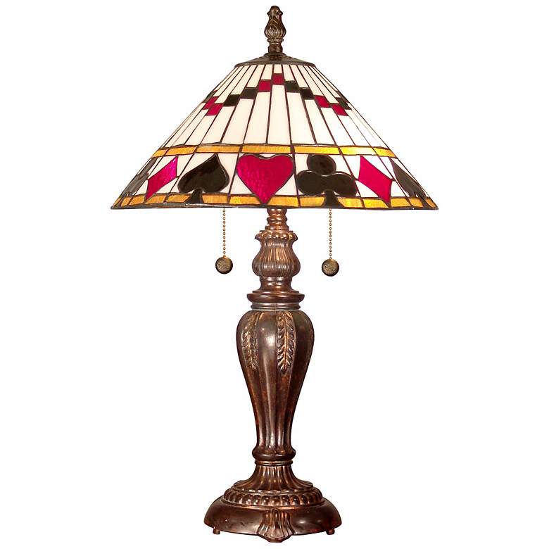 Image 1 Dale Tiffany Fieldstone Royal Flush Table Lamp