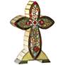 Dale Tiffany Flaura 12 1/2" High Art Glass Cross Accent Lamp