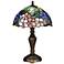 Dale Tiffany Fox Peony 19" High Bronze Tiffany-Style Accent Table Lamp