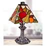 1_Dale Tiffany Fruit 11"H Antique Brass Art Glass Table Lamp