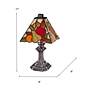 3_Dale Tiffany Fruit 11"H Antique Brass Art Glass Table Lamp more views