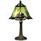 Dale Tiffany Haiawa 16"H Brass and Green Accent Table Lamp