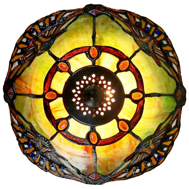 Image 4 Dale Tiffany Haiawa 16"H Brass and Green Accent Table Lamp more views