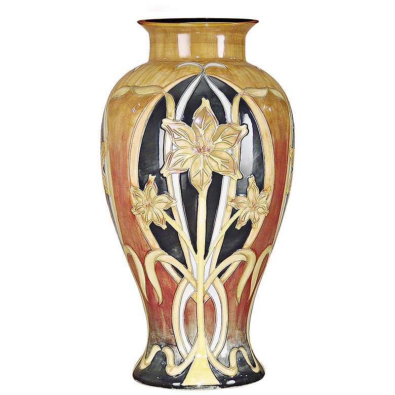 Image 1 Dale Tiffany Hand-Painted Porcelain 15 inch High Vase