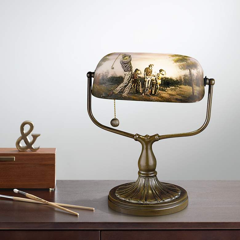 Image 1 Dale Tiffany Handale Golf Bankers Desk Lamp
