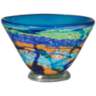 Dale Tiffany Henna Multi-Color Blue Art Glass Bowl