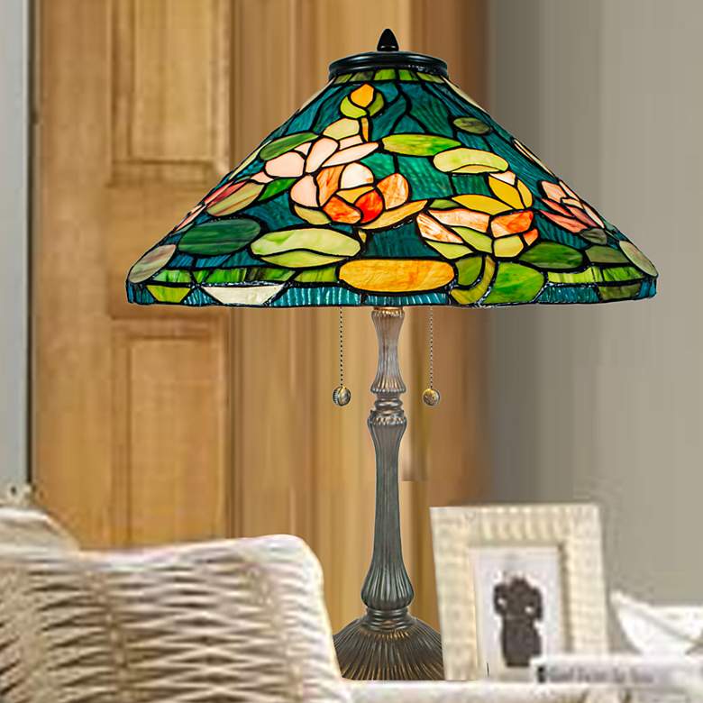 Image 1 Dale Tiffany Huntington Burnished Fieldstone Table Lamp